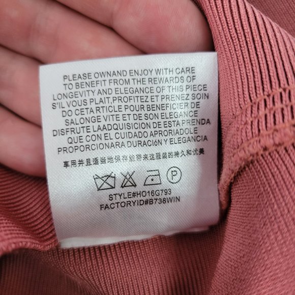 Dusty pink bodycon dress laced front - Picture 9 of 14